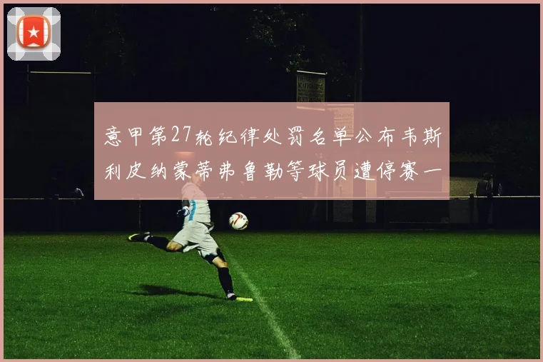 意甲第27轮纪律处罚名单公布韦斯利皮纳蒙蒂弗鲁勒等球员遭停赛一轮
